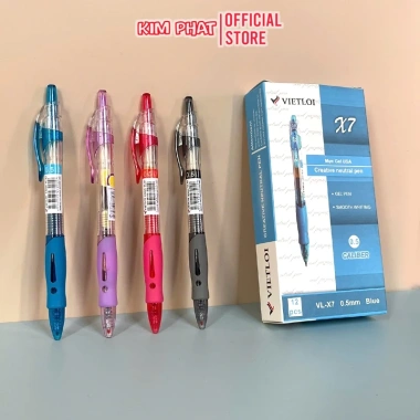 Combo 03 Bút bi và Gel 0.5mm Việt Lợi VL-X7 - Mực nhanh khô trơn 30.000 VND 4