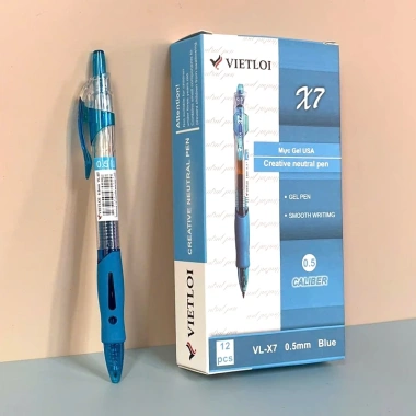 Combo 03 Bút bi và Gel 0.5mm Việt Lợi VL-X7 - Mực nhanh khô trơn 30.000 VND 5