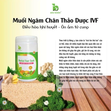 Combo 03 muối ngâm chân IVF Bảo Nhiên – Giữ ấm tử cung, điều hòa khí huyết – 315k
