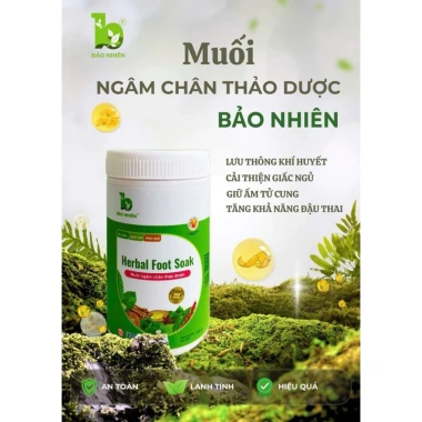 Combo 03 muối ngâm chân IVF Bảo Nhiên – Giữ ấm tử cung, điều hòa khí huyết – 315k