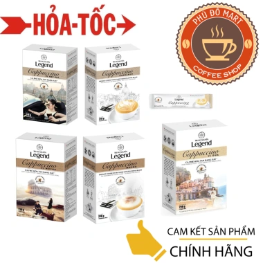 Combo 06 Hộp Cà Phê Sữa Hòa Tan Trung Nguyên Legend Cappuccino Mocha Hazelnut Coconut - Giảm giá 530.000đ