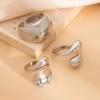 Combo 1-7 Nhẫn Trơn Hình Học Đơn Giãn, Thiết Kế Gấp Nếp Sáng Bóng Phong Cách Châu Âu - 29.700₫ 5