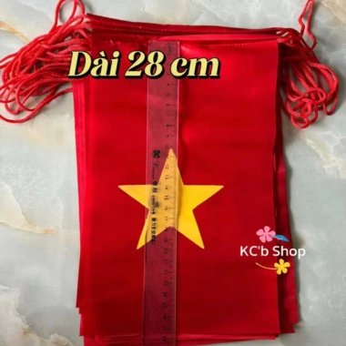 Combo 1 Bịch 10 cuộn Dây Cờ Tổ Quốc & Cờ Đảng In 2 Mặt Lụa Bóng 100m - Lễ Tết
