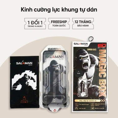 Combo 1 Hộp 2 Kính Cường Lực SALAMAN Nano – Viền Titan Chống Vỡ, Chống Vân Tay, Chống Dầu, Hiển Thị Độ Nét Cao, Tự Dán – Giá 290.000 VND