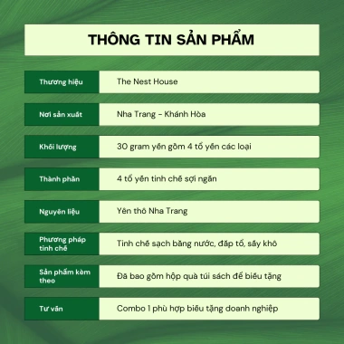 Combo 1 Hộp quà tặng yến sào cho đối tác, sếp - Quà dịp quan trọng - Giá ưu đãi