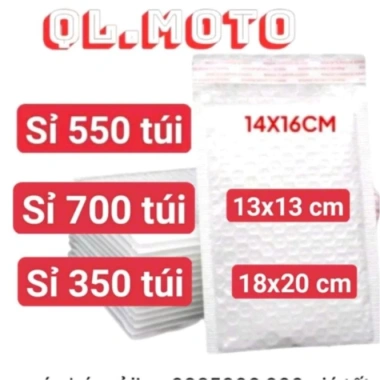 Combo 1 Thùng 550 Túi Xốp Chống Sốc 3 Size 13x13-14x14-18x20, Keo Dán Đóng Hàng Bảo Chắc - Giá 355.000₫ 2
