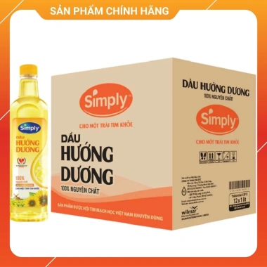 Combo 1 thùng Dầu Gạo Lứt Simply 12 chai - Tốt cho tim mạch, giảm giá 480.000₫ 4
