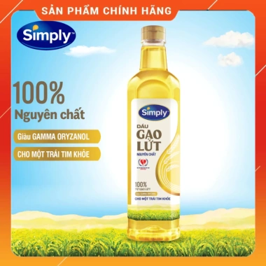 Combo 1 thùng Dầu Gạo Lứt Simply 12 chai - Tốt cho tim mạch, giảm giá 480.000₫ 7