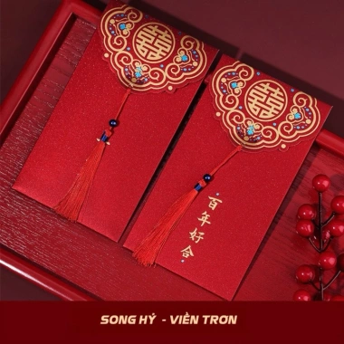 Combo 10-20 bao lì xì đám cưới - Lì xì bưng quả, hỷ màu đỏ, giá chỉ 19.000đ 10 Combo 10-20 bao lì xì đám cưới - Lì xì bưng quả, hỷ màu đỏ, giá chỉ 19.000đ 10