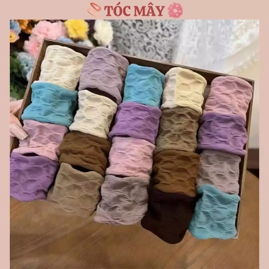 Combo 10 & 20 Dây Buộc Tóc Bản To Thời Trang Hàn Quốc - Giữ Tóc Chắc, Êm - Giá 58.999 VND