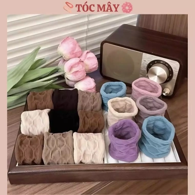 Combo 10 & 20 Dây Buộc Tóc Bản To Thời Trang Hàn Quốc - Giữ Tóc Chắc, Êm - Giá 58.999 VND