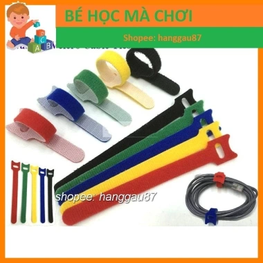 Combo 10-30-50 Dây Buộc Cáp Tai Nghe Velcro 2 Mặt Tự Dính Tiện Lợi Giá Rẻ 18k