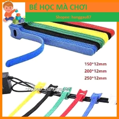 Combo 10-30-50 Dây Buộc Cáp Tai Nghe Velcro 2 Mặt Tự Dính Tiện Lợi Giá Rẻ 18k