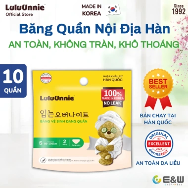 Combo 10 Băng Quần LuluUnnie Nhập Khẩu Hàn Quốc - An Toàn, Chống Tràn, Khô Thoáng, Giá 160.800₫