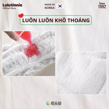 Combo 10 Băng Quần LuluUnnie Nhập Khẩu Hàn Quốc - An Toàn, Chống Tràn, Khô Thoáng, Giá 160.800₫