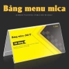 Combo 10 Bảng Tên Món Ăn Buffet Mica - Menu Mini 100k, In Chữ A, Giá và Phân Loại