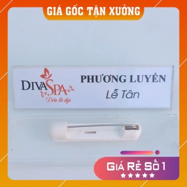 Combo 10 Bảng Tên Nhân Viên Mica Giá Gốc 70.688 - Giảm còn 57.470, In Nhanh, Bền Đẹp