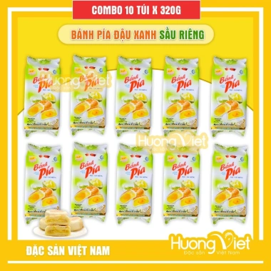 Combo 10 bánh pía Sóc Trăng Tân Huê Viên 1 sao 320gr miền Tây, chỉ 725.000 VND