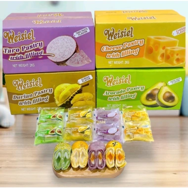Combo 10 Bánh Pía Tan Chảy Đa Vị: Trứng Muối, Phô Mai, Khoai Môn, Sầu Riêng, Bơ, Chà Bông - Giá 87.800₫
