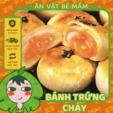Combo 10 bánh trứng chảy ngàn lớp, bánh trứng muối, bánh pía - Bé Mầm 49.000 VND
