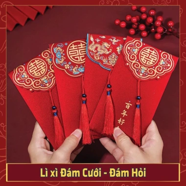 Combo 10 Bao lì xì đỏ Tết 2.026 - Sang trọng, may mắn, giá ưu đãi 35.000đ