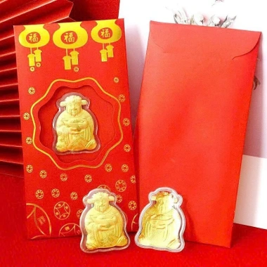Combo 10 Bao Lì Xì Thần Tài Đỏ Mạ Vàng - Tài Lộc Tết 2.025 Giá Ưu Đãi 20.500₫
