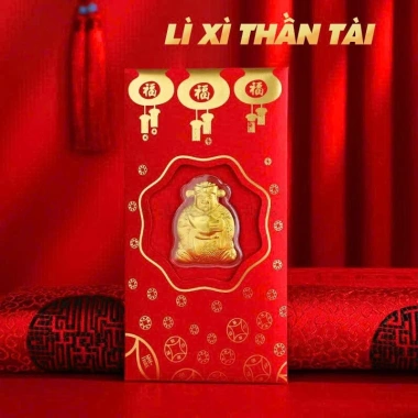 Combo 10 Bao Lì Xì Thần Tài Đỏ Mạ Vàng - Tài Lộc Tết 2.025 Giá Ưu Đãi 20.500₫