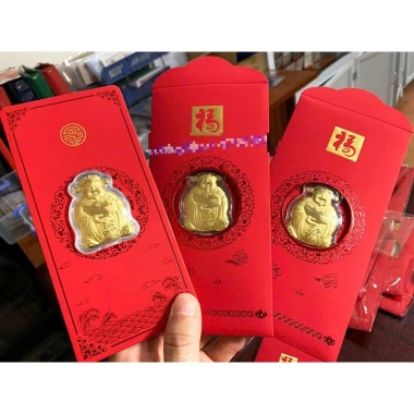 Combo 10 Bao Lì Xì Thần Tài Đỏ Mạ Vàng - Tài Lộc Tết 2.025 Giá Ưu Đãi 20.500₫