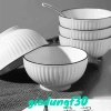 Combo 10 Bát Ăn Cơm Sứ Trắng Viền Đen, Chống Trượt, Men Bóng Dày, 330ml, Giá chỉ 55.000 VND 6