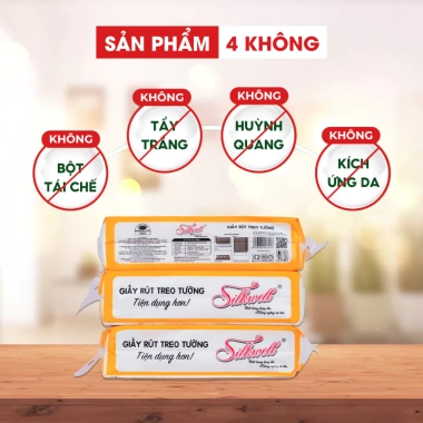 Combo 10 bịch khăn giấy rút đáy Silkwell 450g 2 lớp - không chất tẩy trắng, không bụi, giá 295.000