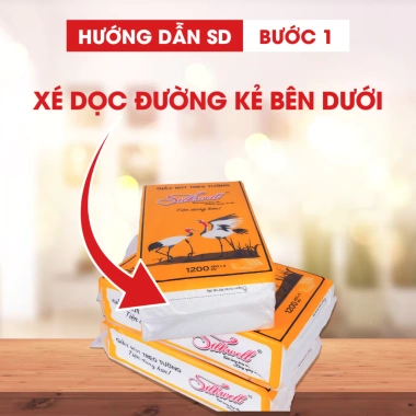 Combo 10 bịch khăn giấy rút đáy Silkwell 450g 2 lớp - không chất tẩy trắng, không bụi, giá 295.000