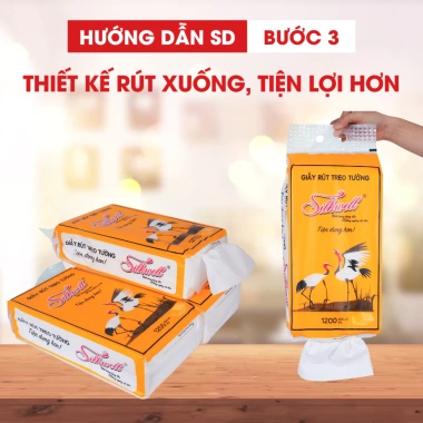 Combo 10 bịch khăn giấy rút đáy Silkwell 450g 2 lớp - không chất tẩy trắng, không bụi, giá 295.000