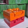 Combo 10 bộ khay giấy, nắp Meka, dây lụa 27x18x9cm - Đựng trái cây, quà biếu, giá ưu đãi 7
