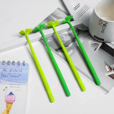 Combo 10 Bút Gel Bông Hoa Cỏ 4 Lá May Mắn - Ngòi Thay Thế, Dùng cho Học Sinh, 45.000 VND 5