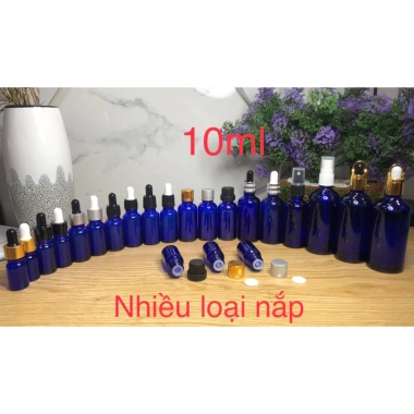 Combo 10 chai 10ml xanh dương đựng serum tinh dầu mỹ phẩm – Giá chỉ 50.000 VNĐ