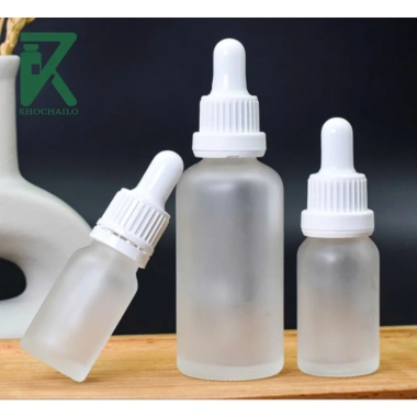 Combo 10 chai chai thủy tinh tinh dầu serum mờ khoen trắng sọc to bóp trắng 5-100ml - Giá chỉ 61.000đ