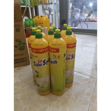 Combo 10 chai Nước rửa chén Lix Siêu Sạch Tiết Kiệm Chanh 400g-750g 140.000 VND