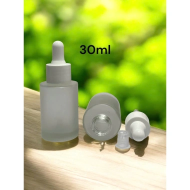 Combo 10 chai thủy tinh nhám mờ 20-30-50ml nắp bóp chiết serum - 60.000đ