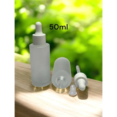 Combo 10 chai thủy tinh nhám mờ 20-30-50ml nắp bóp chiết serum - 60.000đ
