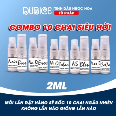 Combo 10 chai tinh dầu Dubice 2ml dạng lăn mini Nước hoa nam nữ Giá ưu đãi 178k