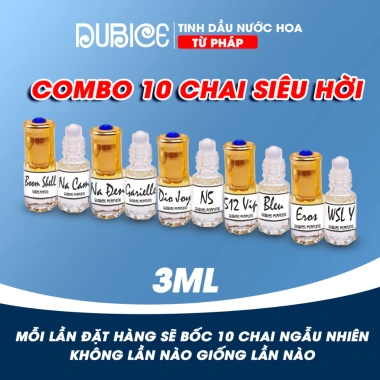 Combo 10 chai tinh dầu nước hoa Dubice nam nữ dạng lăn mini 3ml giá 188.000đ