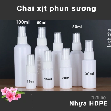 Combo 10 chai xịt phun sương HDPE chiết chai xịt dung dịch tinh dầu, hóa chất, tẩy rửa với chất lượng cao, giá siêu tiết kiệm, đặc biệt giảm 21%