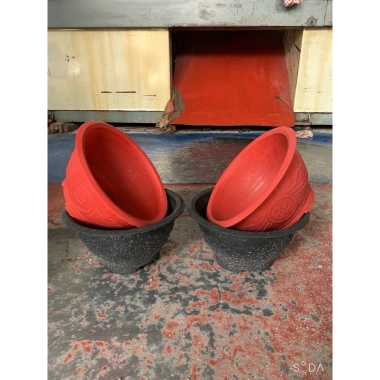 Combo 10 Chậu Nhựa Phúc Lộc Thọ T33 - 5 Đỏ + 5 Đen Giả Đá, Chậu Bonsai Giá ưu đãi 87.750đ