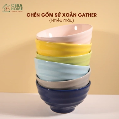 Combo 10 Chén Gốm Sứ Cerahome 12cm Men Bóng, Chén Lò Vi Sóng Nhiều Màu Đẹp Độc Đáo, Trang Trí Hiện Đại, Giá Ưu Đãi 239k