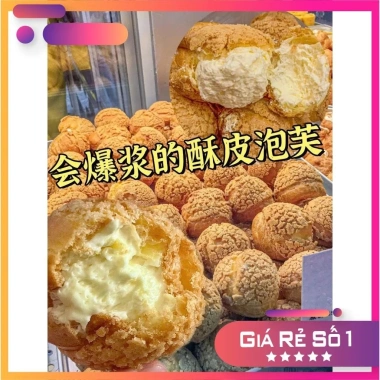 Combo 10 chiếc bánh mì nhân kem tan chảy - Bánh mì nướng phồng, bữa sáng ngon, chỉ 45.000 VND