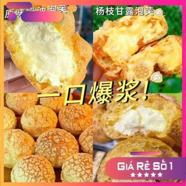 Combo 10 chiếc bánh mì nhân kem tan chảy - Bánh mì nướng phồng, bữa sáng ngon, chỉ 45.000 VND