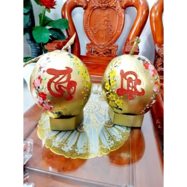 Combo 10 chữ xốp nhũ kim tuyến 10cm dán dưa dừa keo dán mặt sau - Trang trí Tết 32.000₫