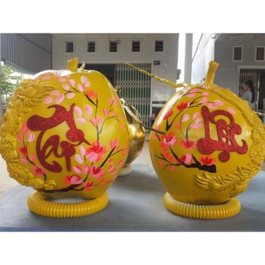 Combo 10 chữ xốp nhũ kim tuyến 10cm dán dưa dừa keo dán mặt sau - Trang trí Tết 32.000₫