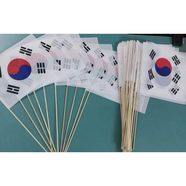 Combo 10 Cờ Vẫy Cầm Tay Hàn Quốc In Kỹ Thuật Số 2 Mặt Giá 30.000 Đ Tiết Kiệm