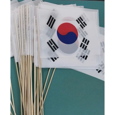 Combo 10 Cờ Vẫy Cầm Tay Hàn Quốc In Kỹ Thuật Số 2 Mặt Giá 30.000 Đ Tiết Kiệm